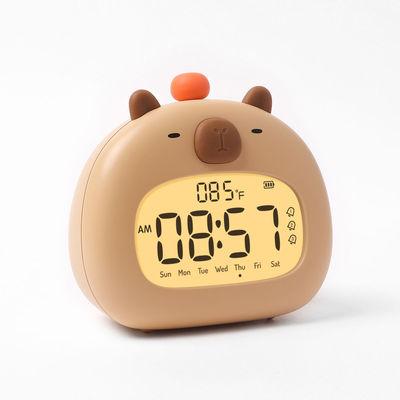 Modern Design Capybara Alarm Clock LED Digital Table Clock for Bedroom Decor Hot Item