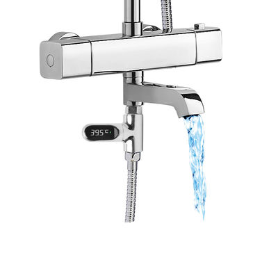 ABS plating PC Material LED Display Water Temperature Gauge for Bathroom Sets Modern