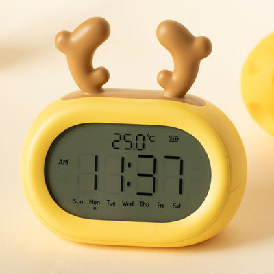Wholesale Modern LED Alarm Clock China Supplier's Multi-Color Cute Rabbit Design ABS Quartz Material for Bedrooms