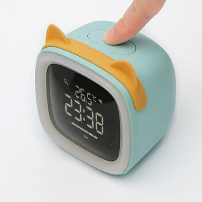 Modern Cute Baby Quartz Alarm Clock with Night Light Digital Bedside Clock for Kids Inspired Design Similar to TV Girls' Bedroom
