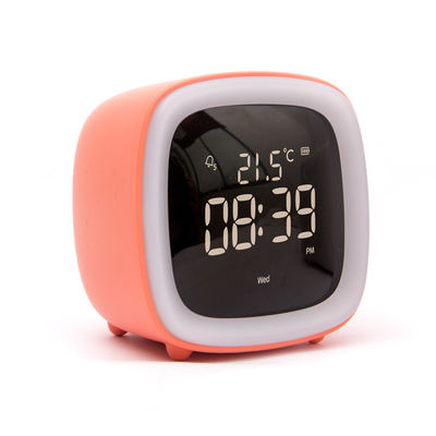 Modern Cute Baby Quartz Alarm Clock with Night Light Digital Bedside Clock for Kids Girl's Bedroom TV Inspired Design