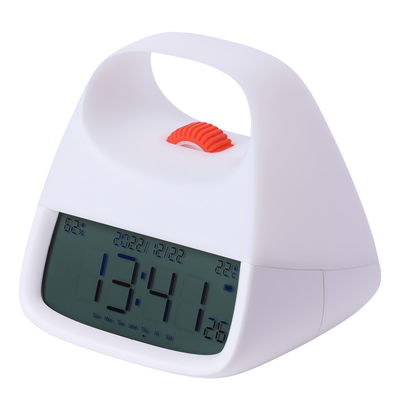 Orange Dot Kids Alarm Clock with Dual Analog-Digital Design and Backlit Wake-Up Light