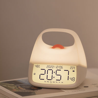 Orange Dot Kids Alarm Clock with Dual Analog-Digital Design and Backlit Wake-Up Light