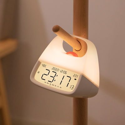 Orange Dot Kids Alarm Clock with Dual Analog-Digital Design and Backlit Wake-Up Light