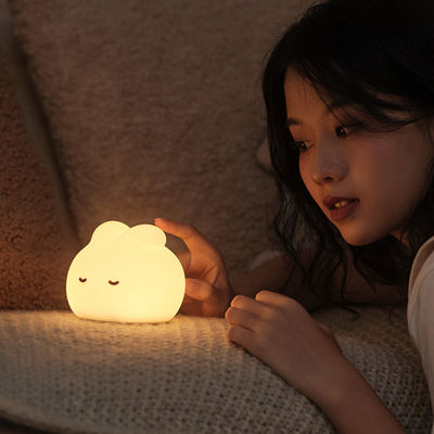 Dream rabbit emotion led night light lamp Timing LED Night Light USB Rechargeable lamp Adjustable Brightness Cute Bedroom Lamp