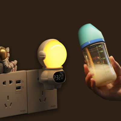 Spaceman USB Rechargeable LED Night Light Lamp Modern Cute Bird Design Timing Adjust Brightness Switch Control Small Bedroom