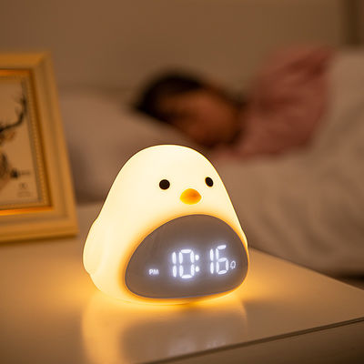 Small Bedroom LED Night Lamp with Adjustable Brightness and 3000K Warm White Light