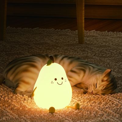 RGB USB Rechargeable LED Night Light Lamp Switch Control Timing Adjustable Brightness Cute Modern Design Small Size Bedrooms