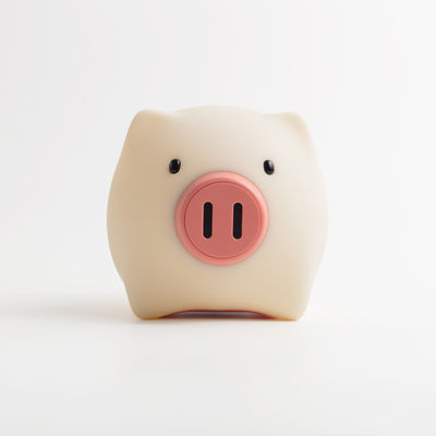 Small Piggy LED Night Light with USB Rechargeable Battery and Adjustable Brightness
