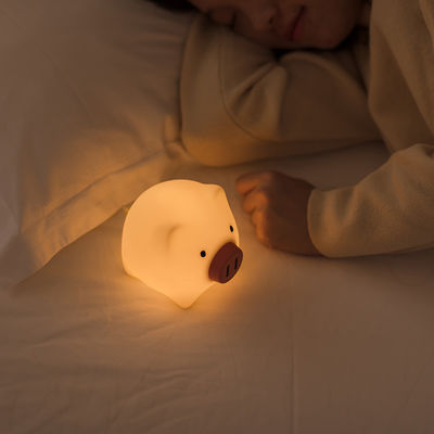 Small Piggy LED Night Light with USB Rechargeable Battery and Adjustable Brightness